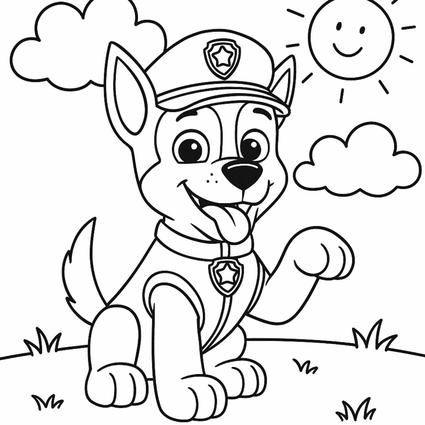 Polis Köpek Boyama Sayfaları – Ücretsiz PDF İndir, Cesur Patili Kahramanı Renklerle Tanı